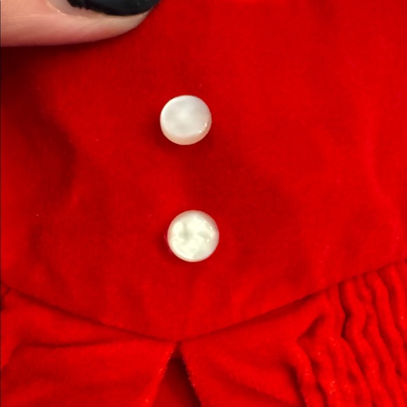 Adorable Vintage Toddler Cherubs Velvet Holiday Dress, sz 2 - Picture 5 of 13